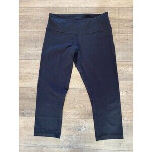 Lululemon Align Crop 20" Activewear Black Leggings Womens Size 8 LW6HGRS